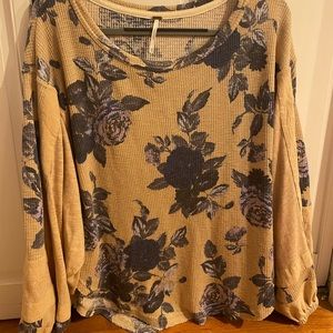 Free People Flowered Shirt
